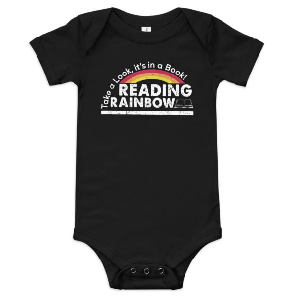 Take A Look It's In A Book Retro Reading Novelty Baby short sleeve one piece