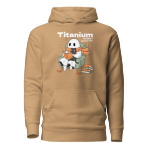 Spooky Pumpkin Ghost Titanium Graphic Hoodie for Halloween