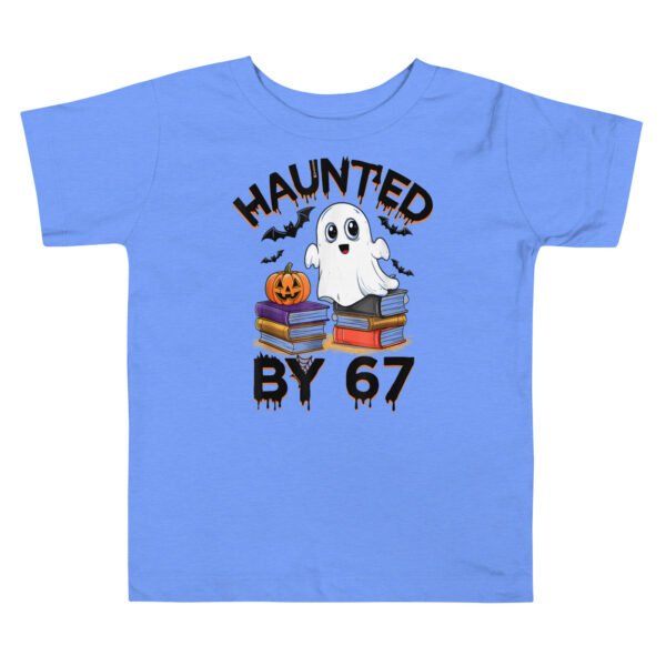Haunted by 67 - Funny Boo Ghost Pumpkin Halloween Teacher T-Shirt
