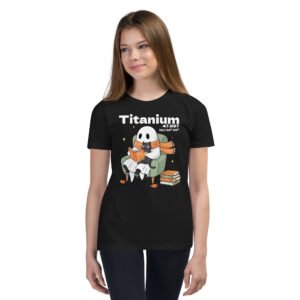 Spooky Pumpkin Ghost Titanium Halloween T-Shirt Design